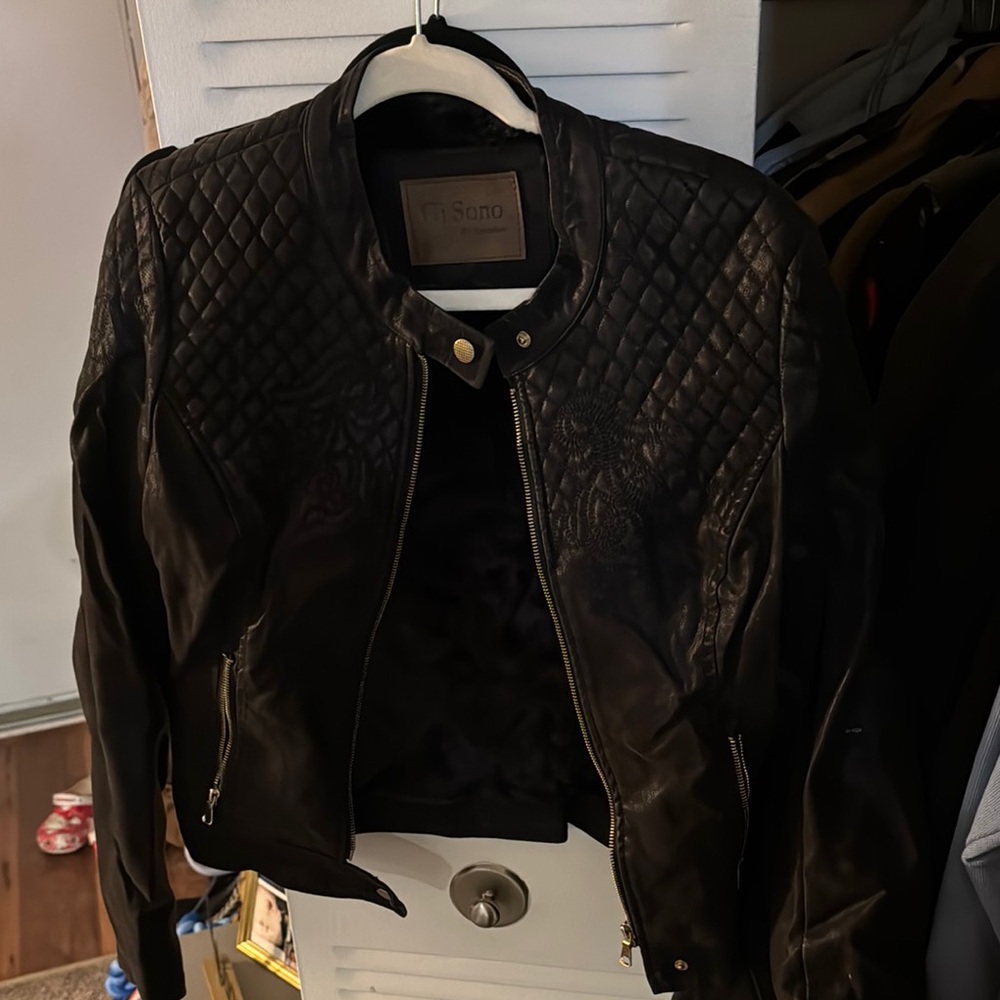 Ci Sono Black Quilted Jacket